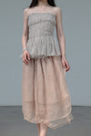 Marc Le Bihan Silk Skirt Six-layer Tulle 25930 Series French Hand-dyed MLB-25930-SKIN Skin Color